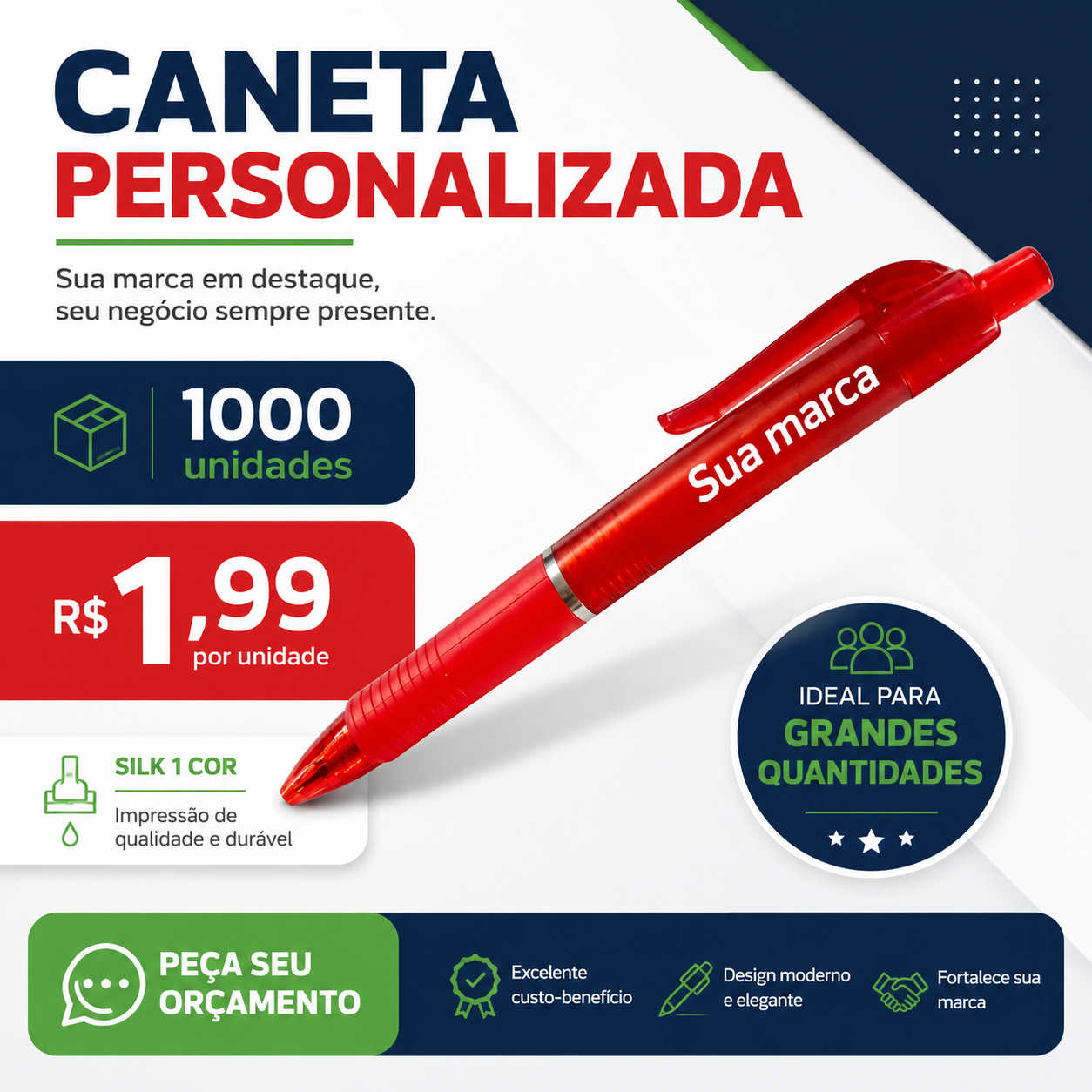 Caneta Personalizada - oferta especial para WhatsApp