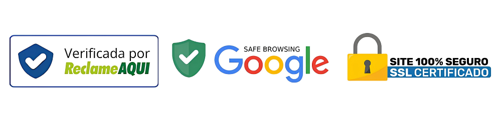 Selos de verificação Reclame Aqui, Google Safe Browsing e SSL certificado